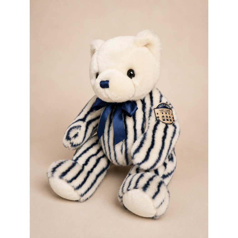NY Yankees Commemorative Bear Ty Beanie‎ Buddy Plush Yankee Stadium 1923 - 2008